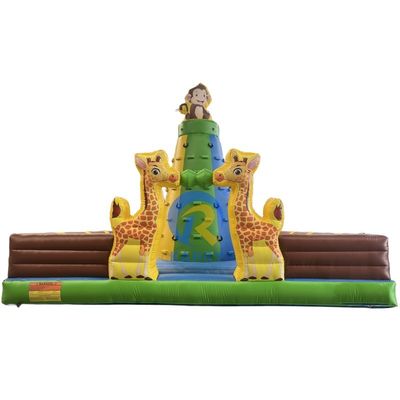 Baumförmige aufblasbare Monkey Rock Kletterwand mit Trampolin T/T Zahlungsbedingungen