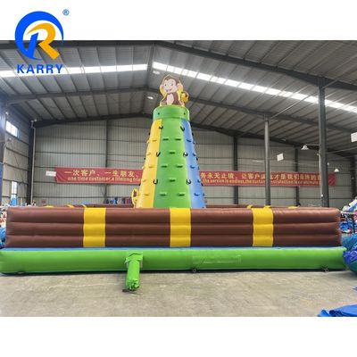 Baumförmige aufblasbare Monkey Rock Kletterwand mit Trampolin T/T Zahlungsbedingungen