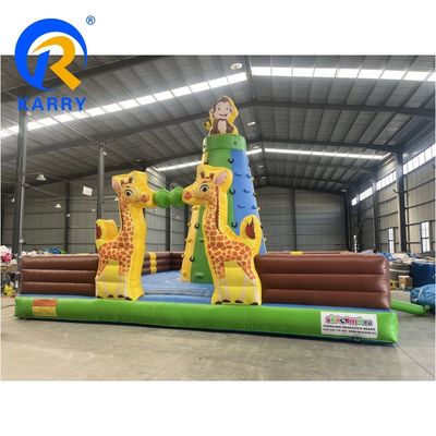 Baumförmige aufblasbare Monkey Rock Kletterwand mit Trampolin T/T Zahlungsbedingungen
