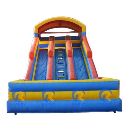 2023 Heisswasser-Slide-Combo-Pool mit Doppelspur-Rotationsdesign und PVC-Material