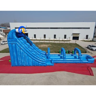 18x4.5x7m Außen-Doppelslide Aufblasbare Wasserrutsche Pool Combo Große erweiterte Rutsche