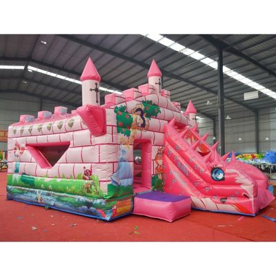 Chameleon Sprunghaus und rosa aufblasbare Rutsche für Unisex Trampolin-Sprung-Schloss