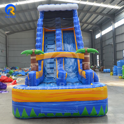 Park Gelegenheit kommerzielle Qualität aufblasbare Wasserrutsche mit Sprungburg und Pool