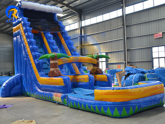 Park Gelegenheit kommerzielle Qualität aufblasbare Wasserrutsche mit Sprungburg und Pool