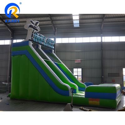 Aufblasbare Wasserrutsche für Kinder und Erwachsene Spielen Grünes PVC Material kann angepasst werden