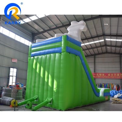 Aufblasbare Wasserrutsche für Kinder und Erwachsene Spielen Grünes PVC Material kann angepasst werden