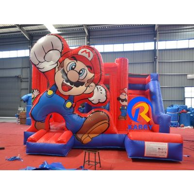 Kinderspielplatz Marvel Comic Sprungkasten PVC Hof Sprunghaus mit Rutsche
