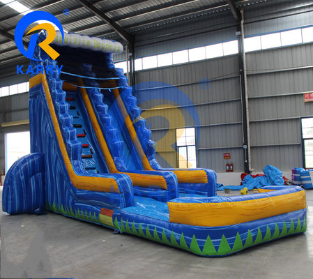Luftbläser Zubehör Aufblasbare Palmbaum-Wasserrutsche mit Wasserpool und Trampolin