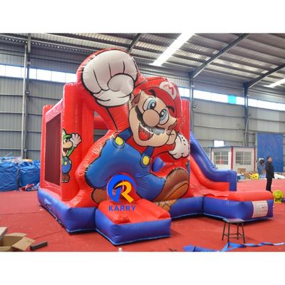 Kinderspielplatz Marvel Comic Sprungkasten PVC Hof Sprunghaus mit Rutsche