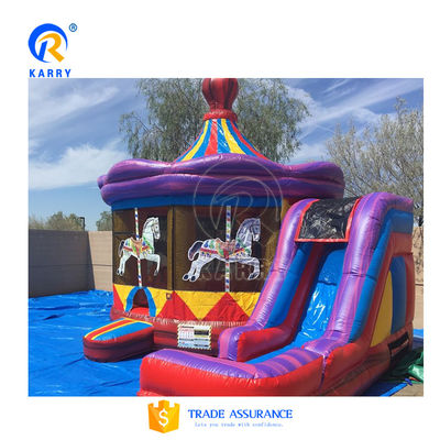 Kinderspielplatz Marvel Comic Sprungkasten PVC Hof Sprunghaus mit Rutsche