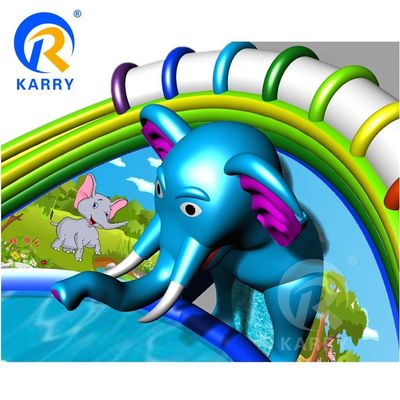 Erlaubt 10 Passagiere Große Elefantenrutsche Wasser aufblasbare Wasserpark für Kinder und Erwachsene