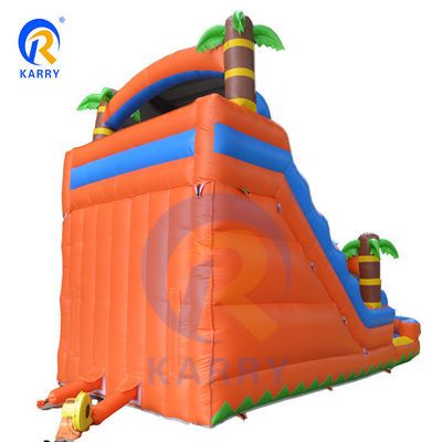 Wasser Spray Palmbaum Rutsche Aufblasbare Kombi-Pool und Doppelslide für Kinderspiel