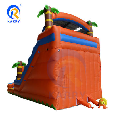 Wasser Spray Palmbaum Rutsche Aufblasbare Kombi-Pool und Doppelslide für Kinderspiel