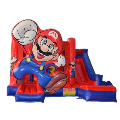 Unisex SuperMario aufblasbares Sprunghaus mit Wasserrutsche