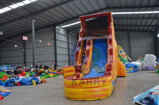 Schwimmbad aufblasbare Schwimmbad Schloss Rutschen für Kinder und Erwachsene in Marmorgelb