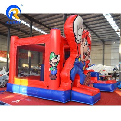PORTABLE Event Sprungburg mit Rutsche Moonwalk kommerzielle aufblasbare Mario Jumping Combo