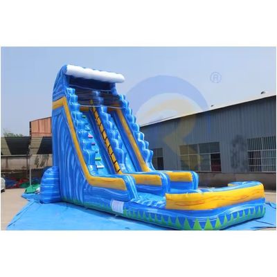 Aufblasbare 18ft Erwachsene tropische Hinterhof Wasserrutsche mit Schwimmbad und Palm
