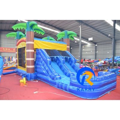Marvel Comics Sprungburgen Karry Palm Baum Blaue Rutsche Trampolin mit Rutsche