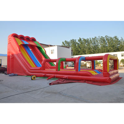 Sommer-Must-Have Mehrfarbige aufblasbare Wasserrutsche mit Pool und Zip Line OEM akzeptabel