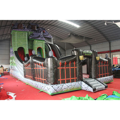 Große aufblasbare Rutsche Spooky Mansion Design für Spukhaus Party oder Zuhause von oben