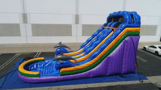 Expressversand Unisex Sprungrutscher Aufblasbarer Wasserrutscher mit Pool Spielen Spiele