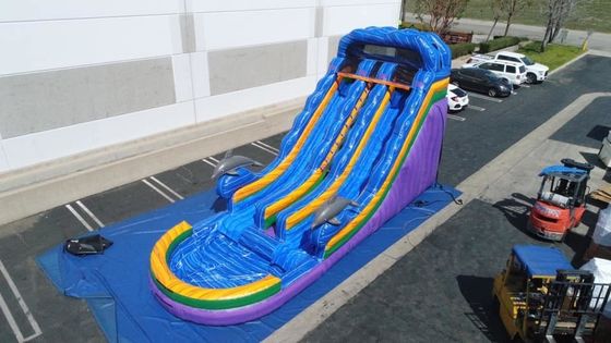 Expressversand Unisex Sprungrutscher Aufblasbarer Wasserrutscher mit Pool Spielen Spiele