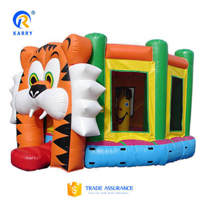 angepasste Farbe Schloss-Slide Combo Sprunghaus aufblasbare Tiger-Schloss