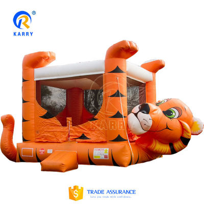 PORTABLE Naughty Tiger Sprunghaus aufblasbare Sprungburg mit Wasserpool-Rutsche