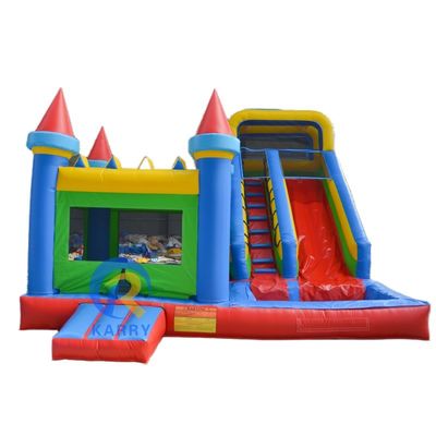 Anpassbar aufblasbare Schlossrutsche Combo PVC Große kommerzielle Sprunghausrutsche