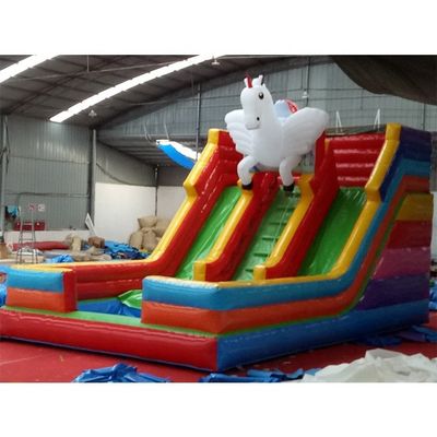 Custom Design Tropen-Themen aufblasbare Wasserrutsche mit Pool für Kinder und Erwachsene