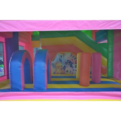 Kinder Lieblings aufblasbare Bouncer Slide Combo mit Bläser und Einhorn Thema
