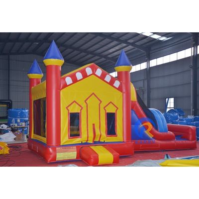 Tragbare Trampolin-Luftsprung Schlossbouncer mit Pool Rutsche Gelb Merkmale PORTABLE