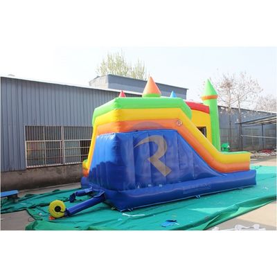Unisex aufblasbarer Schieberegler Kombination farbenfrohe Burg Sprunghaus für Outdoor-Party