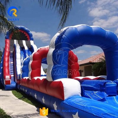 Außen-Wasserrutsche mit USA-Flaggen-Stil und Super-Lang-Slip-Lane
