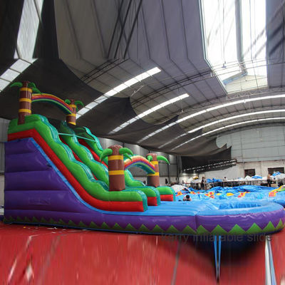 Individuelle Hinterhof aufblasbare Wasserrutsche und Trampolin für Kinder Schwimmbad