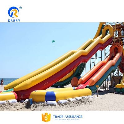 0.55mm PVC-Plattenfadenzubehör inklusive Großes aufblasbares Yacht-Rutschen mit Pool