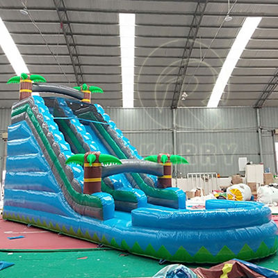 Aufblasbare Wasserrutschen mit PVC-Material mit Palmbaum-Themen