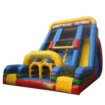 Wettkampf-Spiel für Kinder, Steinklettern, Doppelslide, aufblasbare Wasserrutsche für Kinder
