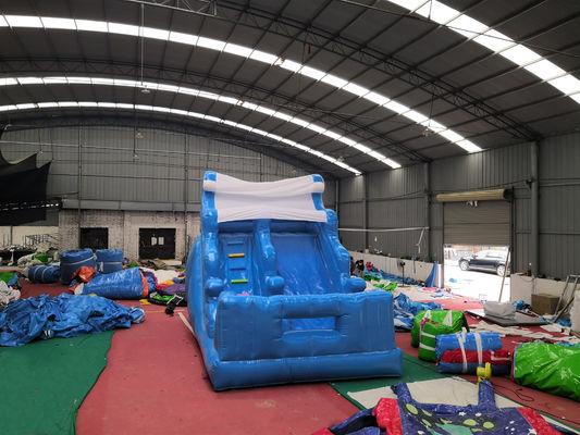Gewerbliche aufblasbare Nassrutschen mit Pool und Luftbläser