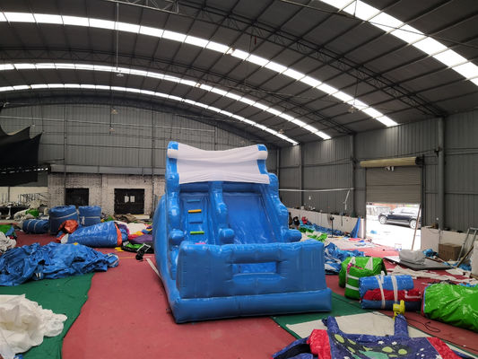 Gewerbliche aufblasbare Nassrutschen mit Pool und Luftbläser