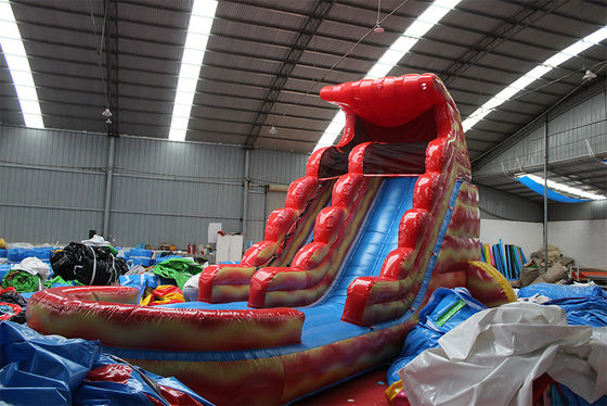 EN71/EN14960/CE Zertifiziertes aufblasbares Wasserrutschen-Spielzentrum für Kinder im Freien