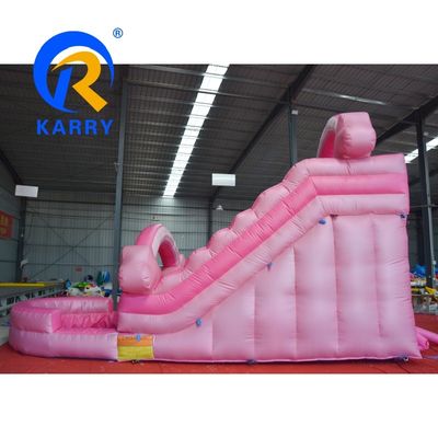 Portable Pure Pink Water Slide Aufblasbar mit Pool Sprunghaus Sprungsprung Schloss