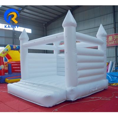 Commercial Grade Weiß aufblasbares Sprunghaus für Kleinkinder Hochzeitsfeier PVC Material