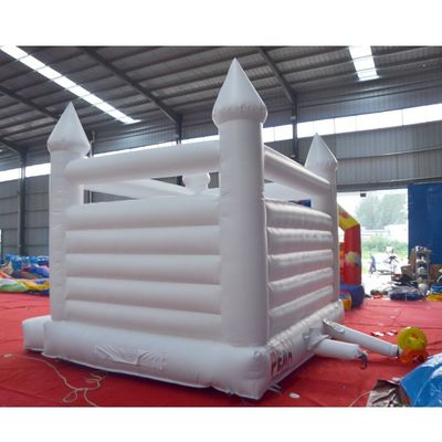 Commercial Grade Weiß aufblasbares Sprunghaus für Kleinkinder Hochzeitsfeier PVC Material