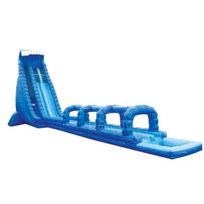 EN14960 Zertifizierte Unisex Blaue Rutsche und Rutsche Große kommerzielle aufblasbare Wasserrutsche