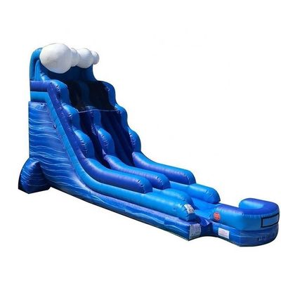 EN14960 Zertifizierte Unisex Blaue Rutsche und Rutsche Große kommerzielle aufblasbare Wasserrutsche