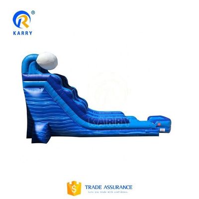 EN14960 Zertifizierte Unisex Blaue Rutsche und Rutsche Große kommerzielle aufblasbare Wasserrutsche