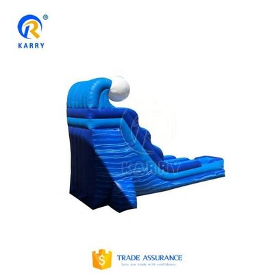EN14960 Zertifizierte Unisex Blaue Rutsche und Rutsche Große kommerzielle aufblasbare Wasserrutsche