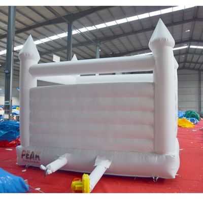 Commercial Grade Weiß aufblasbares Sprunghaus für Kleinkinder Hochzeitsfeier PVC Material