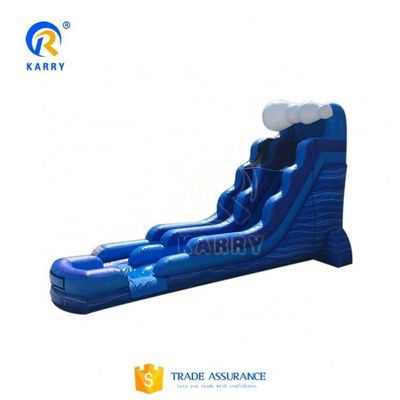 EN14960 Zertifizierte Unisex Blaue Rutsche und Rutsche Große kommerzielle aufblasbare Wasserrutsche